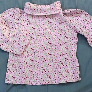 Faded Glory Pink Floral Long Sleeve Tee